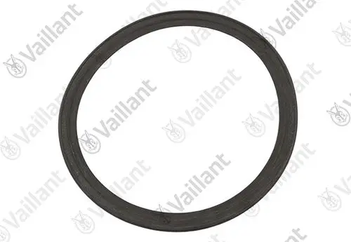 Schwarze Dichtung aus EPDM-Material, ringförmig, zur Verwendung in Vaillant-Produkten, zur Gewährleistung einer dichten Verbindung in Rohrleitungen.